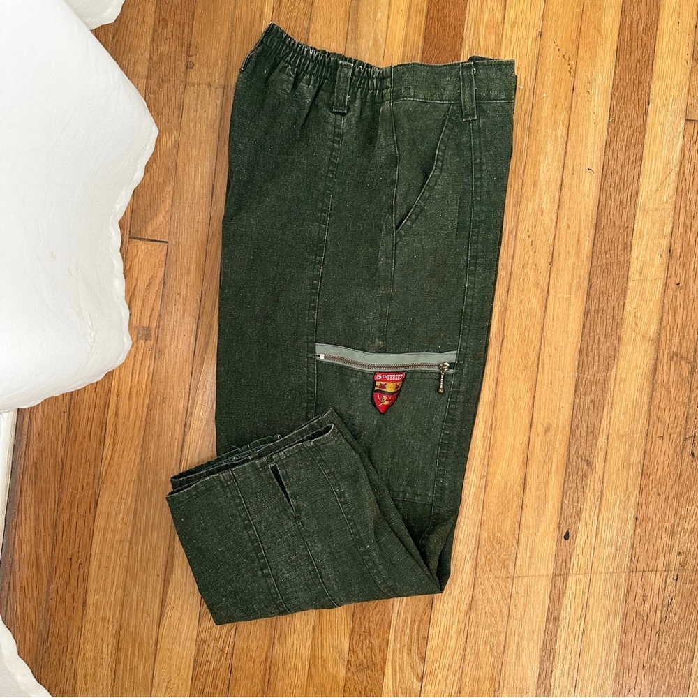 RARE VINTAGE boys army green cargo pants - Picture 3 of 8